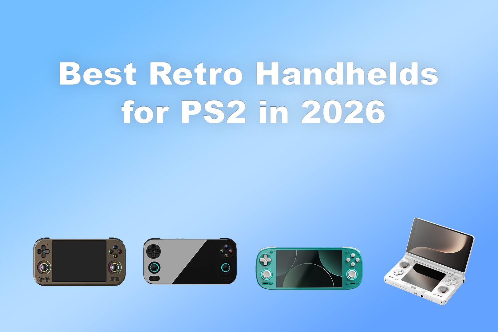 A variety of retro handhelds suitable for emulating ps2